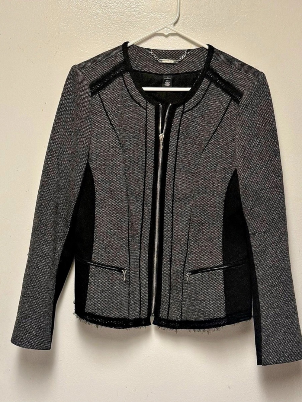 White House Black Market Black Jacket Size 14